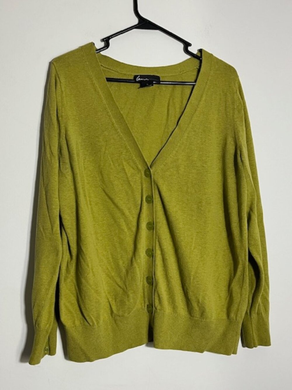 Lane Bryant Olive Green Cardigan Sweater Size 16 - Picture 2 of 12